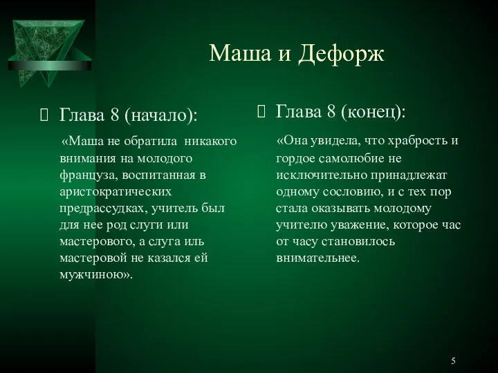 Маша и Дефорж Глава 8 (начало): «Маша не обратила никакого внимания