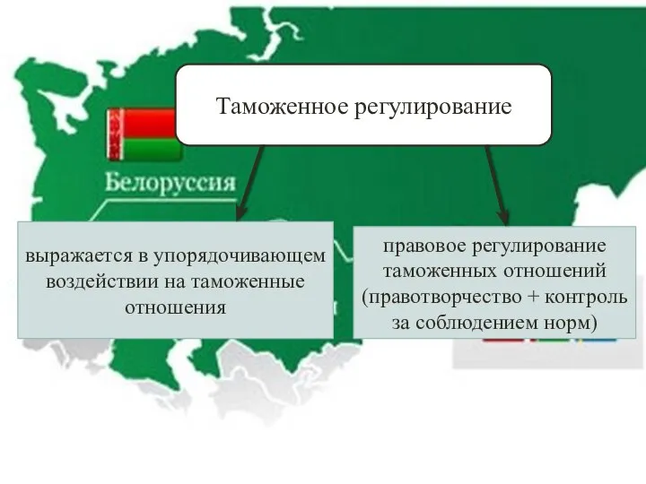 Таможенное регулирование выражается в упорядочивающем воздействии на таможенные отношения правовое регулирование