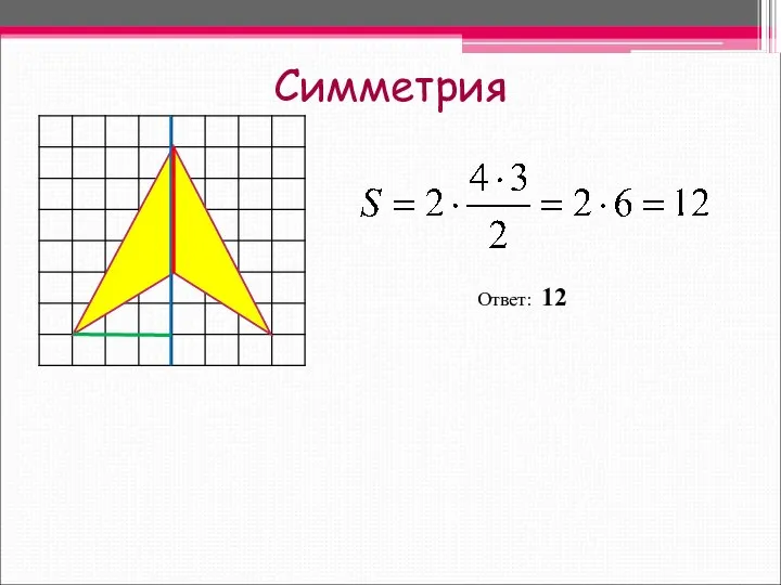 Симметрия Ответ: 12