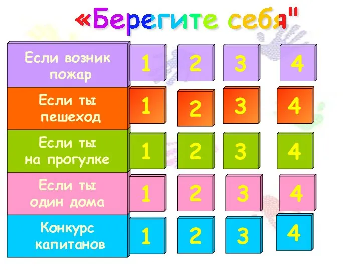 Конкурс капитанов 2 3 4 2 3 4 2 3 4