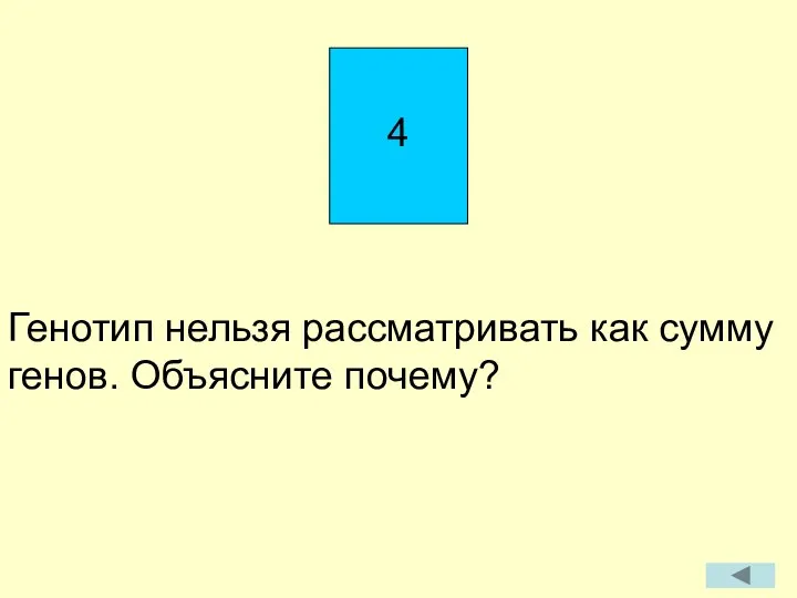 Генотип нельзя рассматривать как сумму генов. Объясните почему?