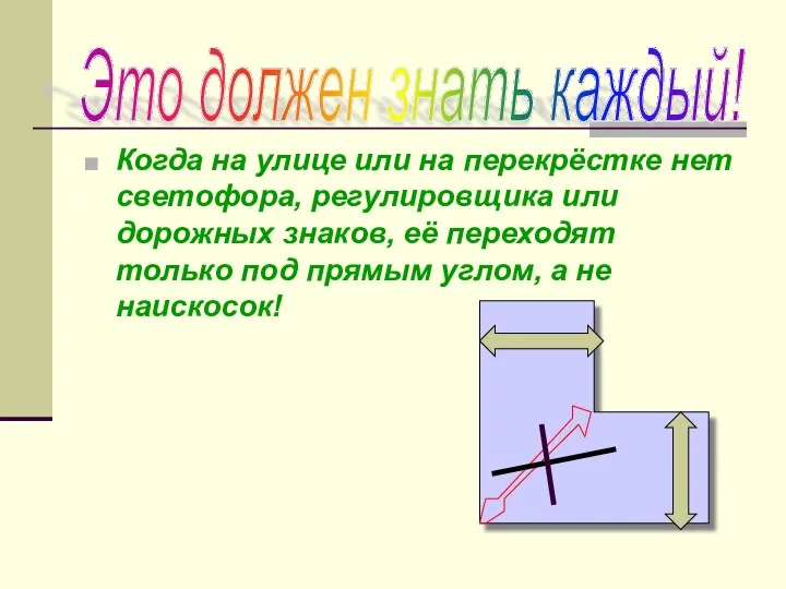 Когда на улице или на перекрёстке нет светофора, регулировщика или дорожных