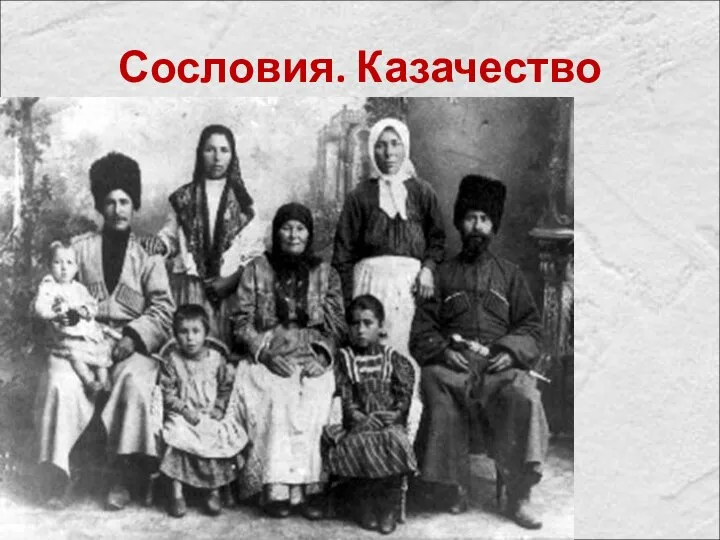 Сословия. Казачество