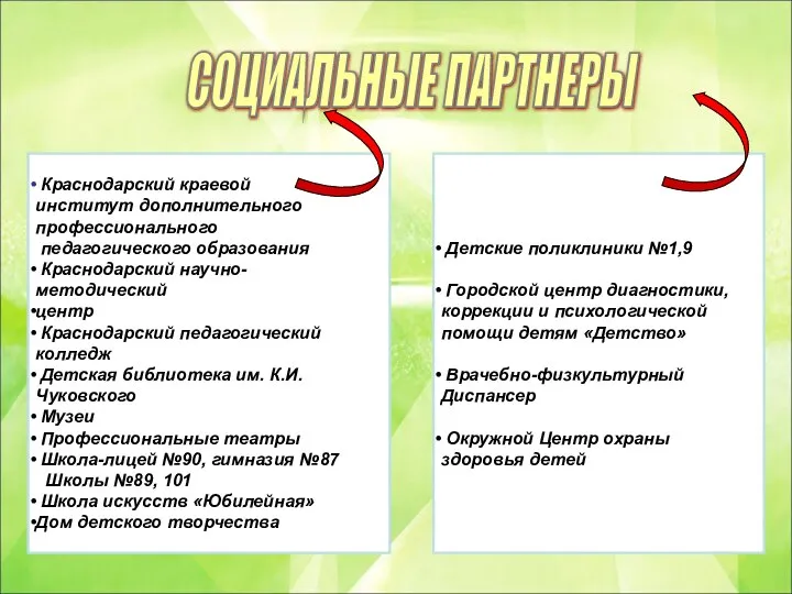 СОЦИАЛЬНЫЕ ПАРТНЕРЫ Краснодарский краевой институт дополнительного профессионального педагогического образования Краснодарский научно-