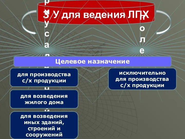 З/У для ведения ЛПХ приусадебный полевой для производства с/х продукции для