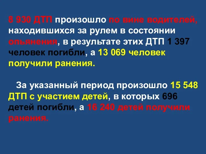 8 930 ДТП произошло по вине водителей, находившихся за рулем в