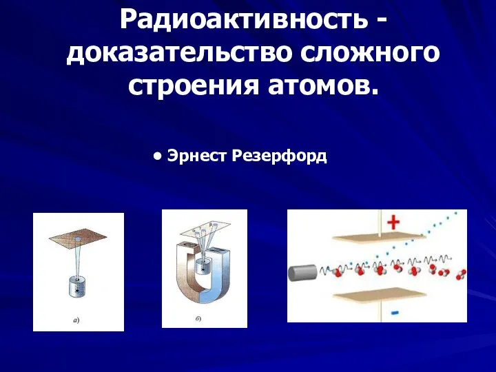 Радиоактивность - доказательство сложного строения атомов. Эрнест Резерфорд