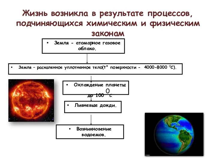 Жизнь возникла в результате процессов, подчиняющихся химическим и физическим законам