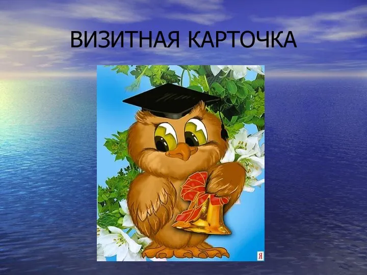 ВИЗИТНАЯ КАРТОЧКА