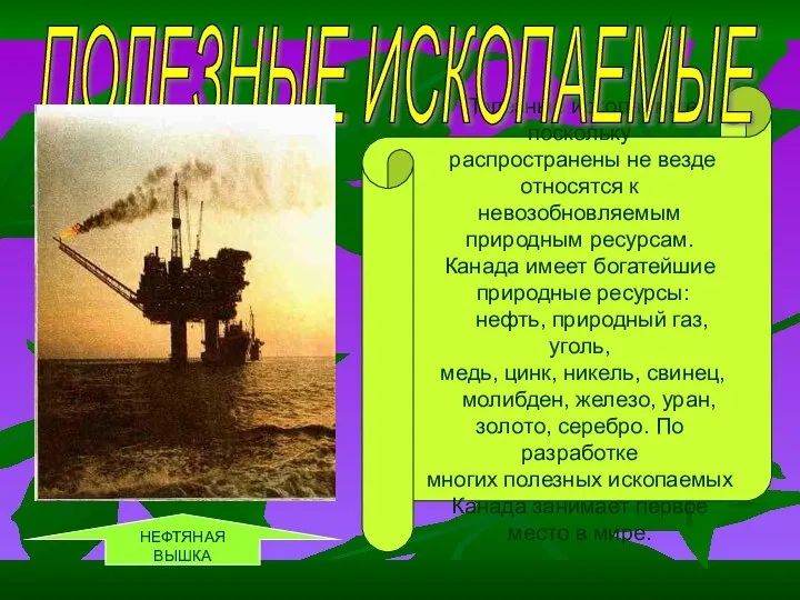 Полезные ископаемые поскольку распространены не везде относятся к невозобновляемым природным ресурсам.