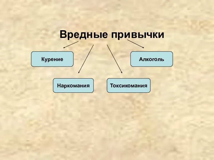 Вредные привычки Курение Алкоголь Наркомания Токсикомания