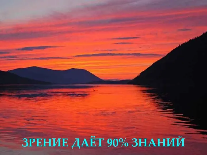 ЗРЕНИЕ ДАЁТ 90% ЗНАНИЙ