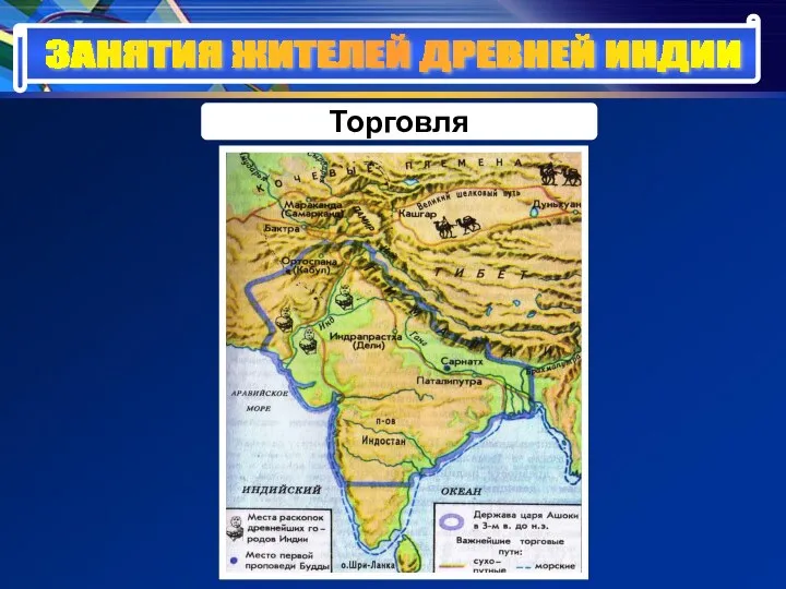 ЗАНЯТИЯ ЖИТЕЛЕЙ ДРЕВНЕЙ ИНДИИ Торговля