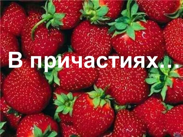 В причастиях…