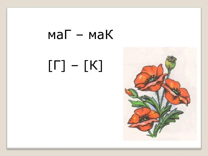 маГ – маК [Г] – [К]