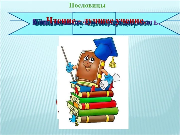 Книга мала, а ума придала. Книги читать – скуки не знать.