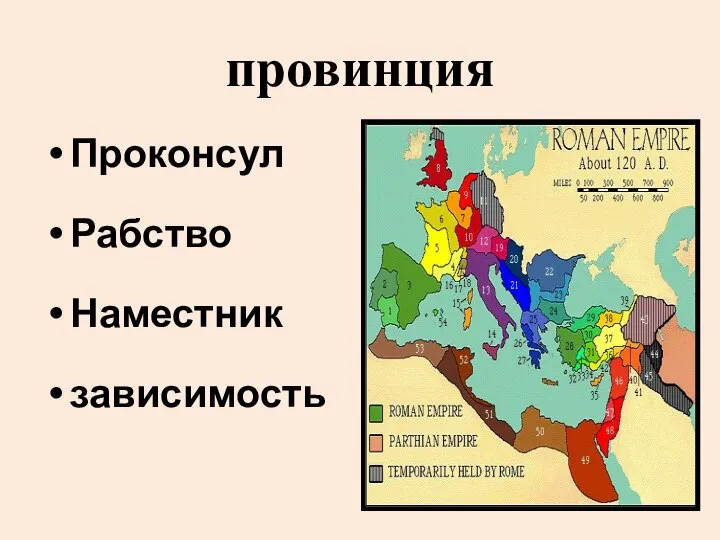 провинция Проконсул Рабство Наместник зависимость