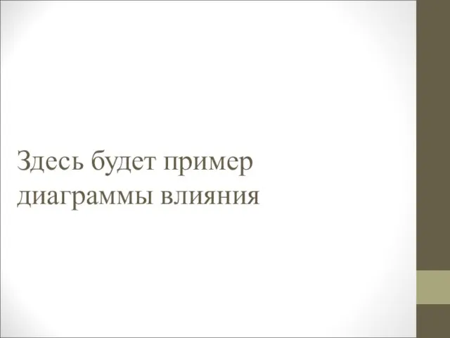 Здесь будет пример диаграммы влияния