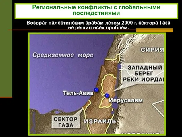 Возврат палестинским арабам летом 2000 г. сектора Газа не решил всех