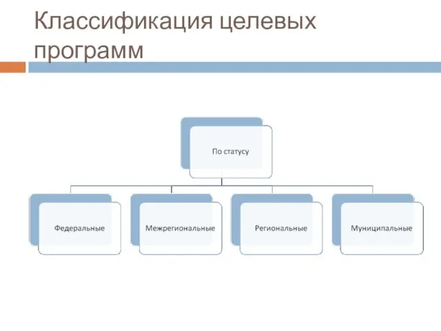 Классификация целевых программ