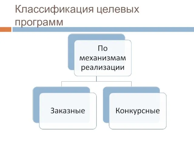 Классификация целевых программ