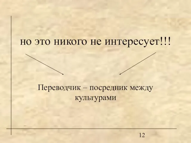 но это никого не интересует!!! Переводчик – посредник между культурами