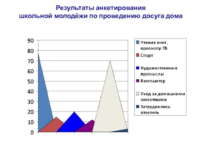 Результаты анкетирования школьной молодёжи по проведению досуга дома