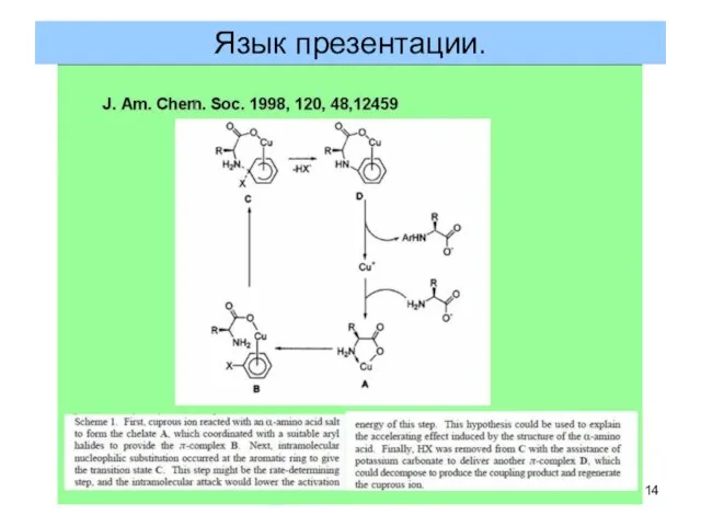 Язык презентации.