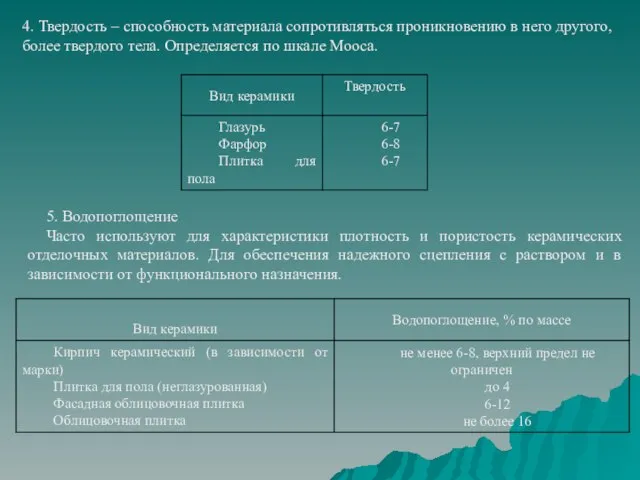 4. Твердость – способность материала сопротивляться проникновению в него другого, более