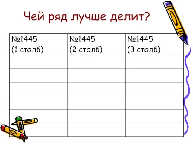 Чей ряд лучше делит?