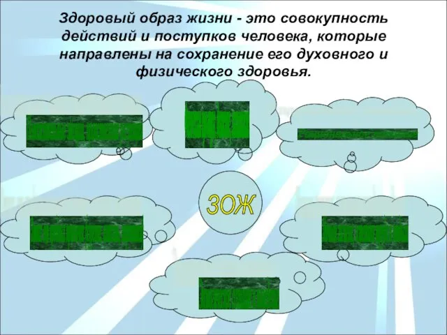 Здоровый образ жизни - это совокупность действий и поступков человека, которые