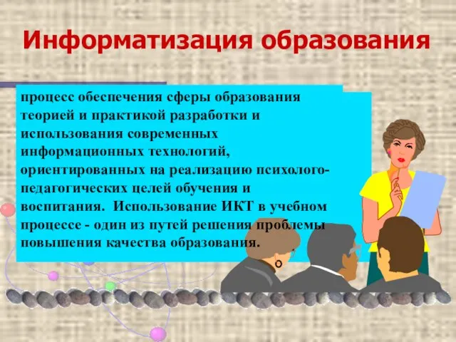 Информатизация образования процесс обеспечения сферы образования теорией и практикой разработки и