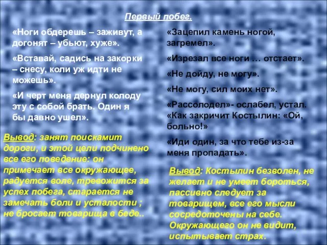 Первый побег. «Ноги обдерешь – заживут, а догонят – убьют, хуже».