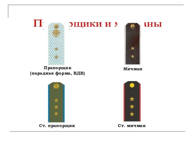 Прапорщики и мичманы