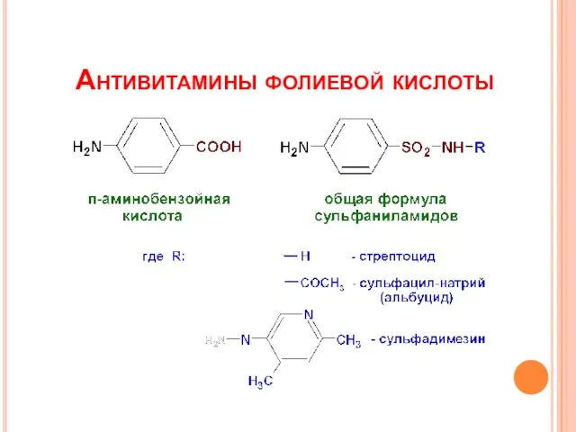 Антивитамины фолиевой кислоты