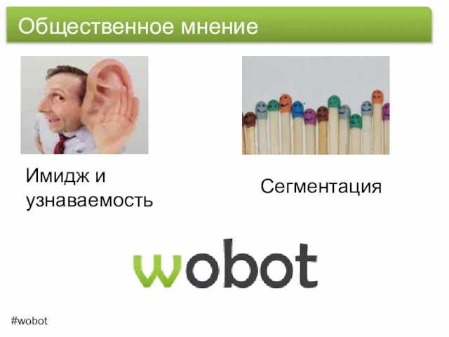 Общественное мнение Имидж и узнаваемость Сегментация #wobot