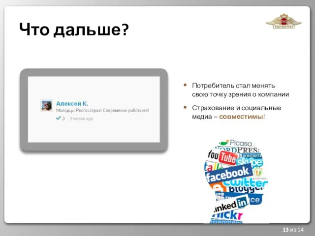 13 из 14 Что дальше? Потребитель стал менять свою точку зрения