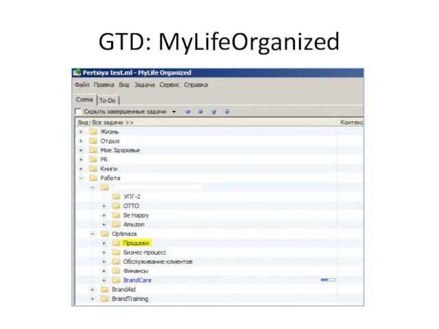 GTD: MyLifeOrganized