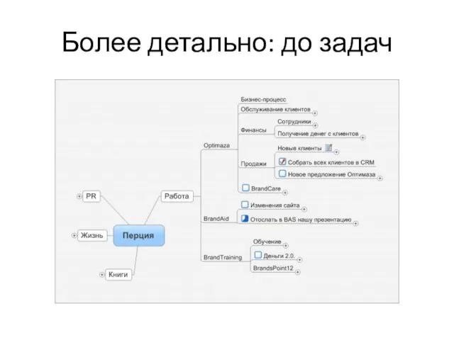 Более детально: до задач