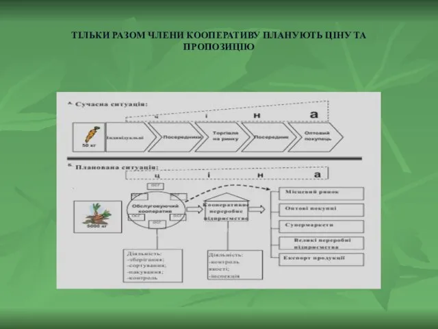 ТІЛЬКИ РАЗОМ ЧЛЕНИ КООПЕРАТИВУ ПЛАНУЮТЬ ЦІНУ ТА ПРОПОЗИЦІЮ