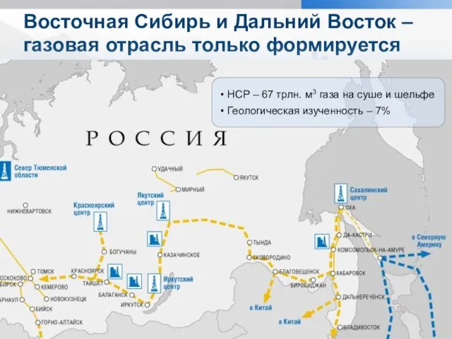 Восточная Сибирь и Дальний Восток – газовая отрасль только формируется НСР