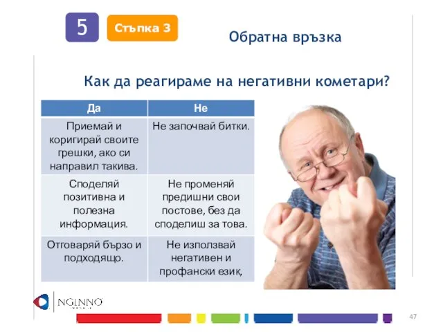 Как да реагираме на негативни кометари? 5 Стъпка 3 Обратна връзка