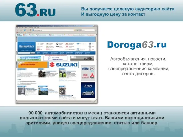 90 000 автомобилистов в месяц становятся активными пользователями сайта и могут