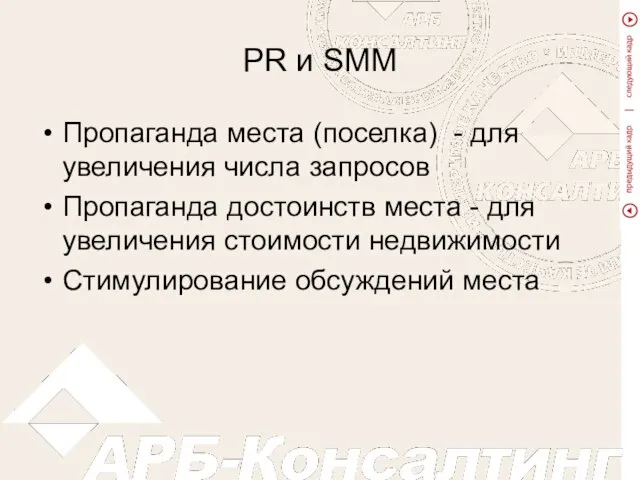 PR и SMM Пропаганда места (поселка) - для увеличения числа запросов