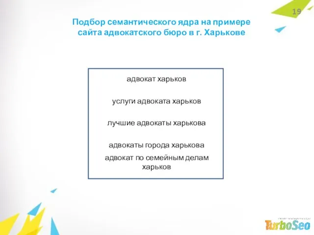 Подбор семантического ядра на примере сайта адвокатского бюро в г. Харькове