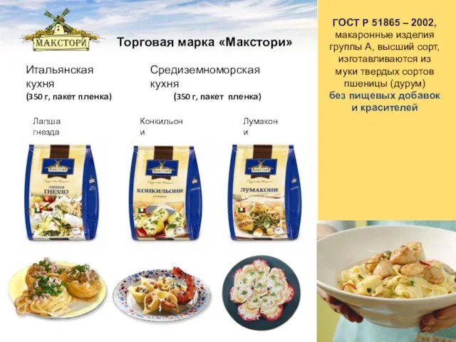 Торговая марка «Макстори» Итальянская кухня (350 г, пакет пленка) Средиземноморская кухня