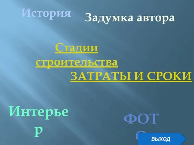 История Задумка автора Стадии строительства Затраты и сроки Интерьер Фото ВЫХОД