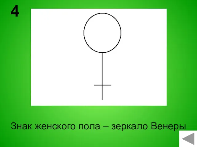 Знак женского пола – зеркало Венеры 4