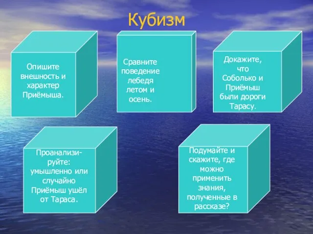 Кубизм Опишите внешность и характер Приёмыша. Сравните поведение лебедя летом и