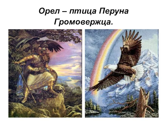 Орел – птица Перуна Громовержца.